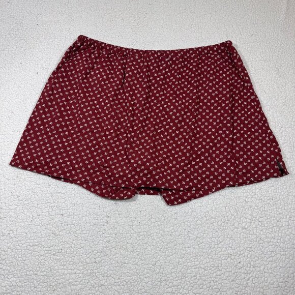 Ulla Popken Women's All Over Anchor Print Skort Skirt Size 28 / 30 Nautical - Picture 4 of 5